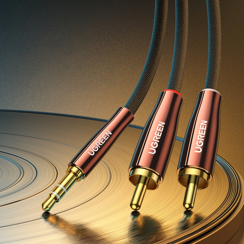 Ugreen cable audio cable 3.5 mm mini jack (male) - 2RCA (male) 2m copper (AV170)eng