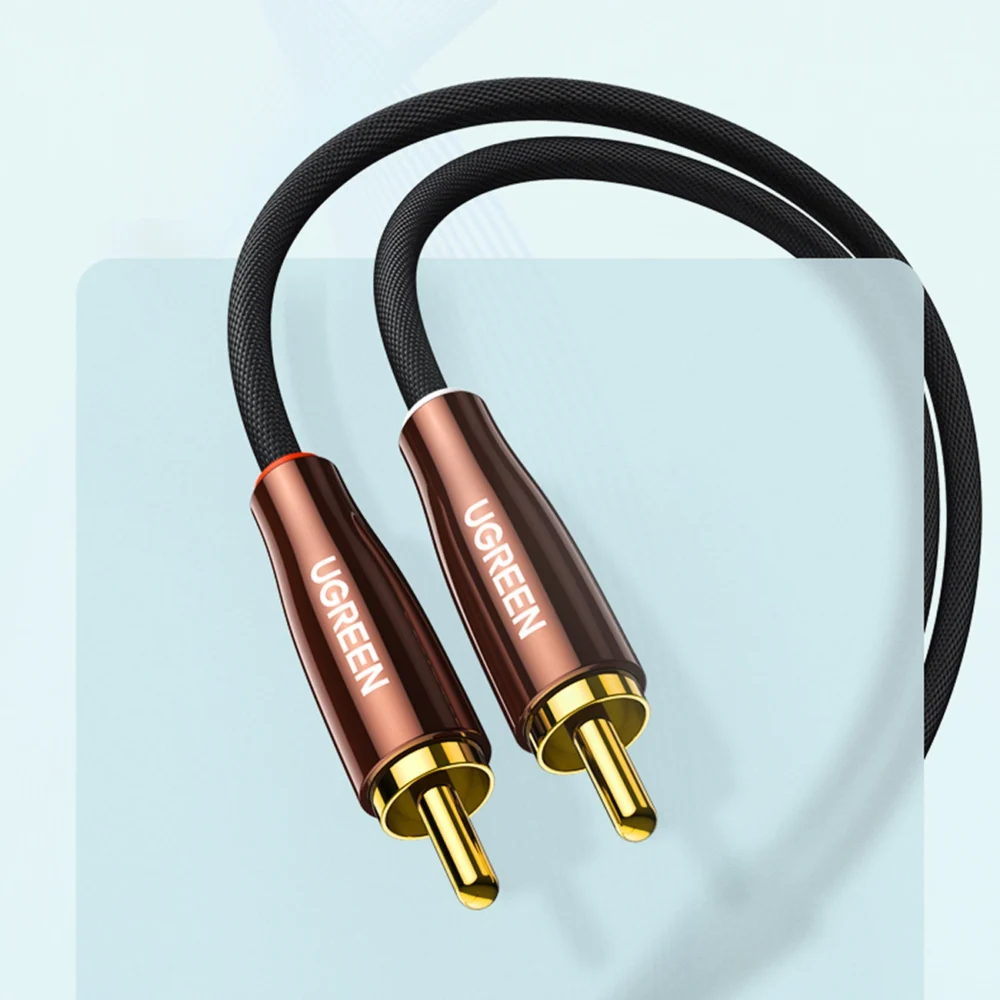 Ugreen cable audio cable 3.5 mm mini jack (male) - 2RCA (male) 2m copper (AV170)eng