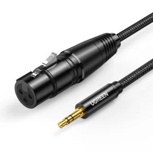 Ugreen audio cable 3.5mm mini jack (male) - XLR (female) 1m black (AV182)eng