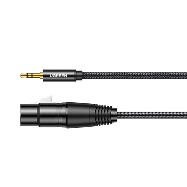 Ugreen audio cable 3.5mm mini jack (male) - XLR (female) 1m black (AV182)eng