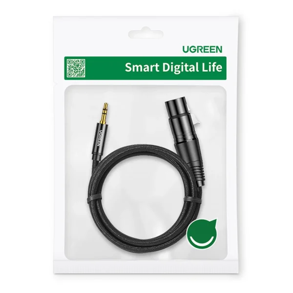 Ugreen audio cable 3.5mm mini jack (male) - XLR (female) 1m black (AV182)eng