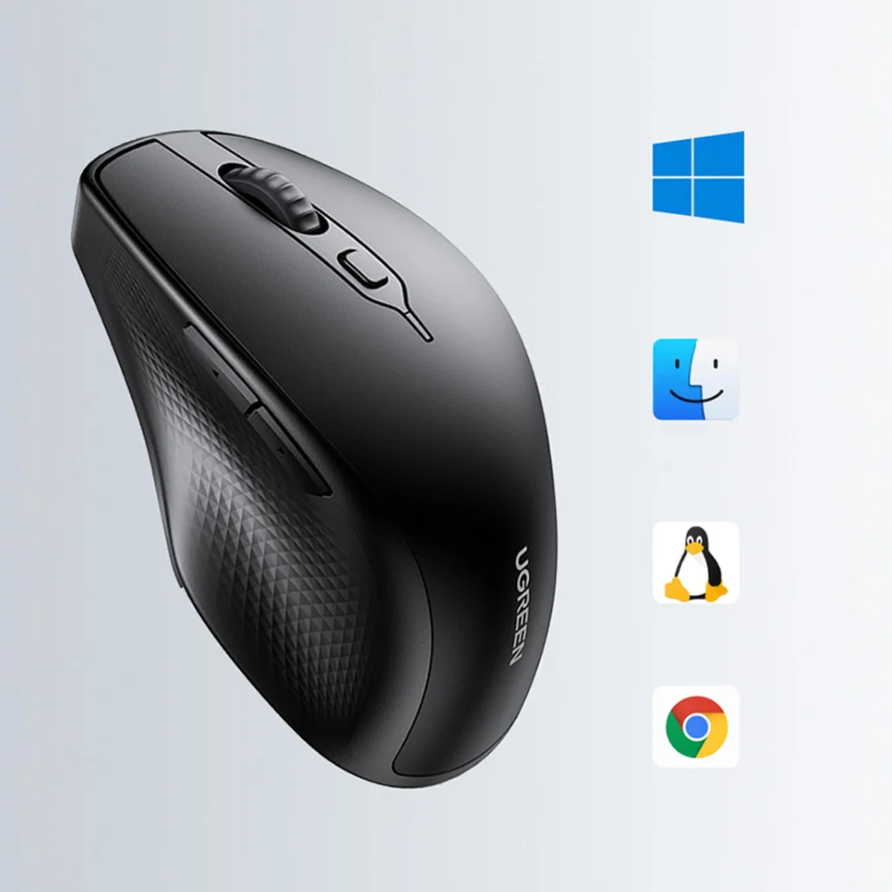 Ugreen ergonomic wireless computer mouse black (MU101)eng