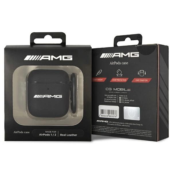 AMG AMA2SLWK AirPods cover black/black Leathereng