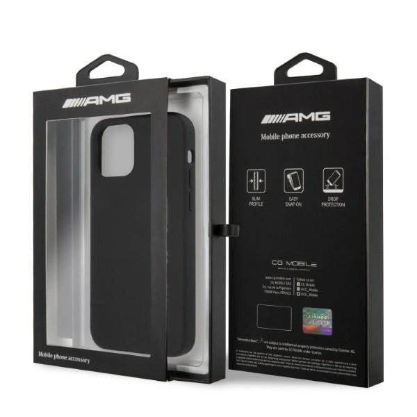 AMG Silicone Big Logo case for iPhone 12 Pro Max - blackeng