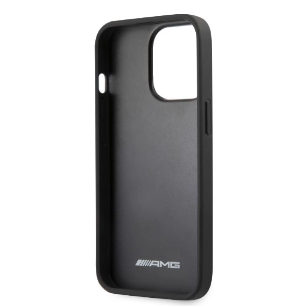 AMG AMHCP13LOSDBK iPhone 13 Pro / 13 6.1" black/black hardcase Leather Curved Lineseng