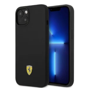 Ferrari FEHMSIP14SBK iPhone 14 6.1" black/black hardcase Silicone Metal Logo Magsafeeng