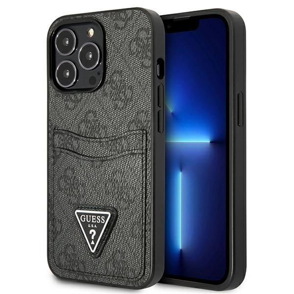 Guess GUHCP13LP4TPK iPhone 13 Pro / 13 6.1" black/black hardcase 4G Triangle Logo Cardsloteng