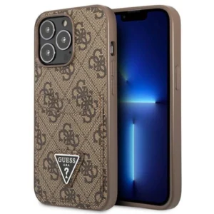 Guess 4G Triangle Logo Cardslot Case for iPhone 13 Pro / 13 - Browneng