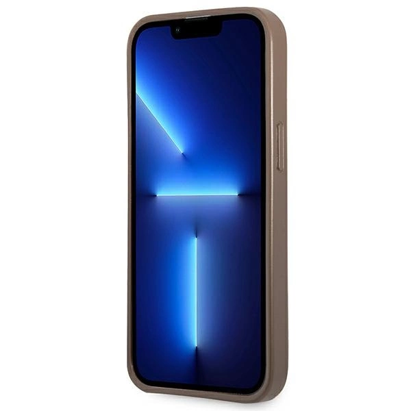 Guess 4G Triangle Logo Cardslot Case for iPhone 13 Pro / 13 - Browneng