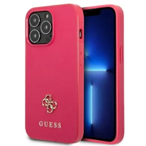 Guess Saffiano 4G Small Metal Logo case for iPhone 13 Pro / 13 - pinkeng