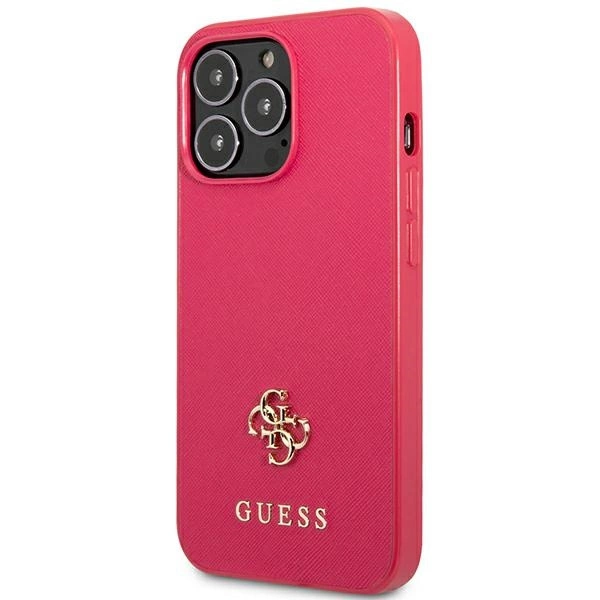 Guess Saffiano 4G Small Metal Logo case for iPhone 13 Pro / 13 - pinkeng
