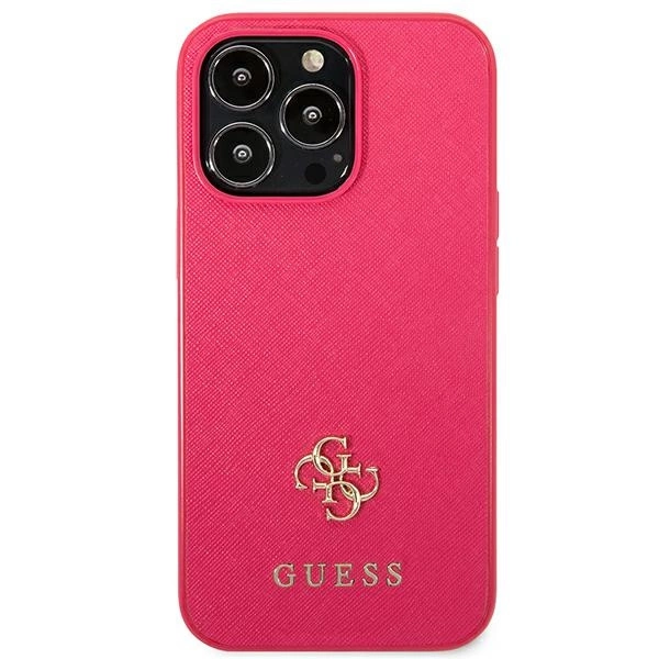 Guess Saffiano 4G Small Metal Logo case for iPhone 13 Pro / 13 - pinkeng