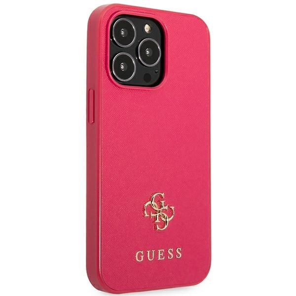 Guess Saffiano 4G Small Metal Logo case for iPhone 13 Pro / 13 - pinkeng