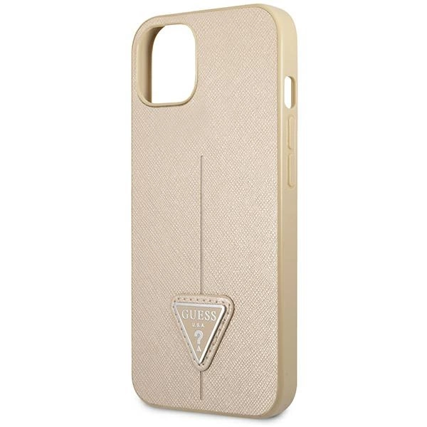 Guess GUHCP14MPSATLE iPhone 14 Plus 6.7" beige/beige hardcase SaffianoTriangle Logoeng