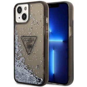 Guess GUHCP14SLFCTPK iPhone 14 6.1" black/black hardcase Liquid Glitter Palm Collectioneng