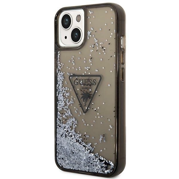Guess GUHCP14SLFCTPK iPhone 14 6.1" black/black hardcase Liquid Glitter Palm Collectioneng