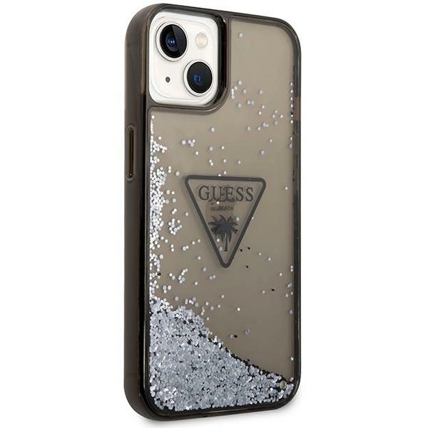 Guess GUHCP14SLFCTPK iPhone 14 6.1" black/black hardcase Liquid Glitter Palm Collectioneng