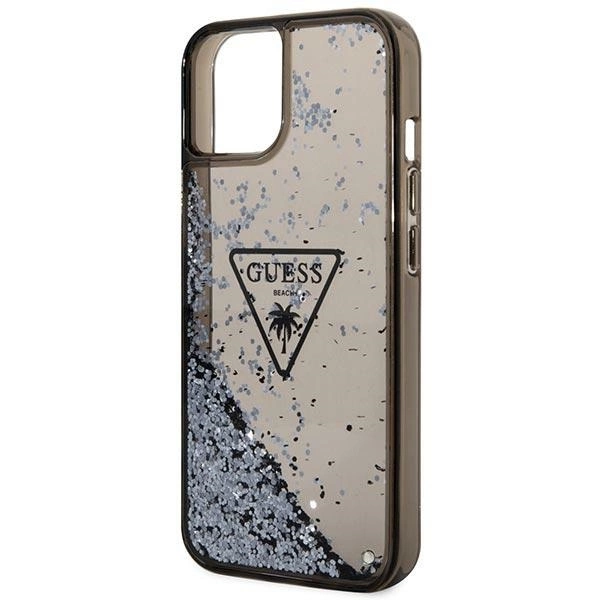 Guess GUHCP14SLFCTPK iPhone 14 6.1" black/black hardcase Liquid Glitter Palm Collectioneng