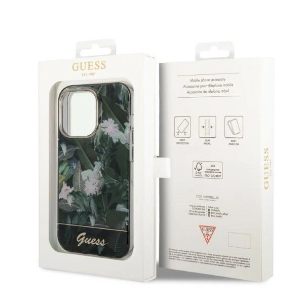 Guess Jungle Collection case for iPhone 14 Pro Max - greeneng