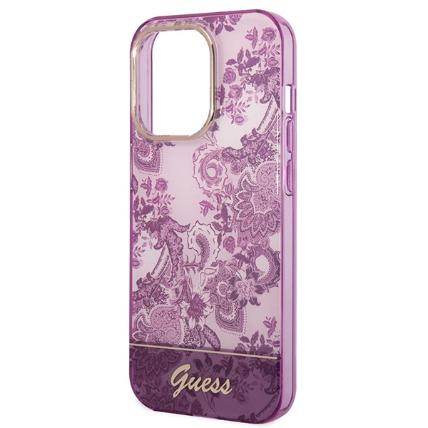 Guess Porcelain Collection case for iPhone 14 Pro Max - fuchsiaeng
