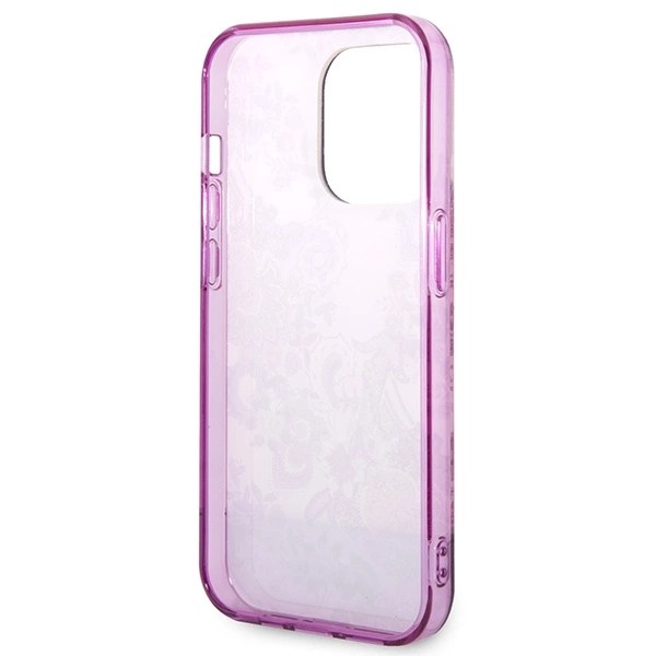 Guess Porcelain Collection case for iPhone 14 Pro Max - fuchsiaeng