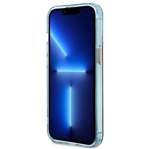 Guess Gold Outline Translucent MagSafe case for iPhone 13 Pro / iPhone 13 - blueeng