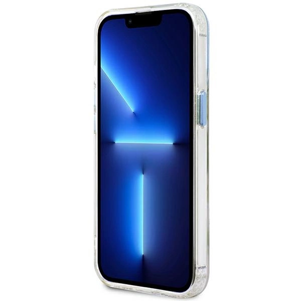 Etui Guess Metal Outline MagSafe na iPhone 13 Pro / iPhone 13 - niebieskiepol