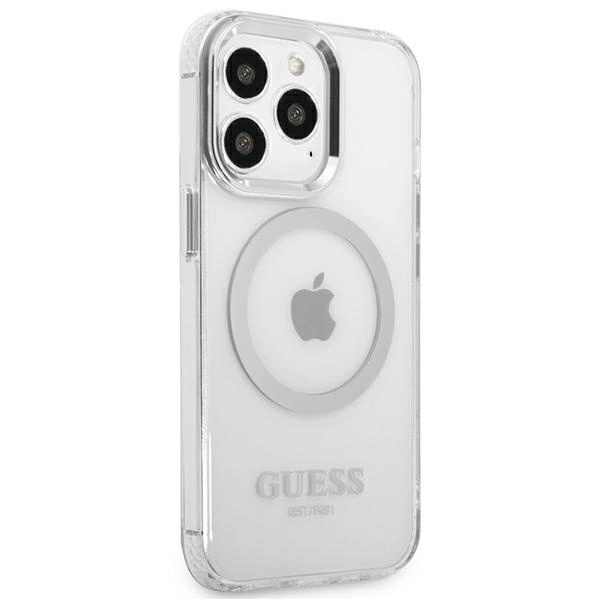 Guess Metal Outline MagSafe case for iPhone 13 Pro / iPhone 13 - silvereng
