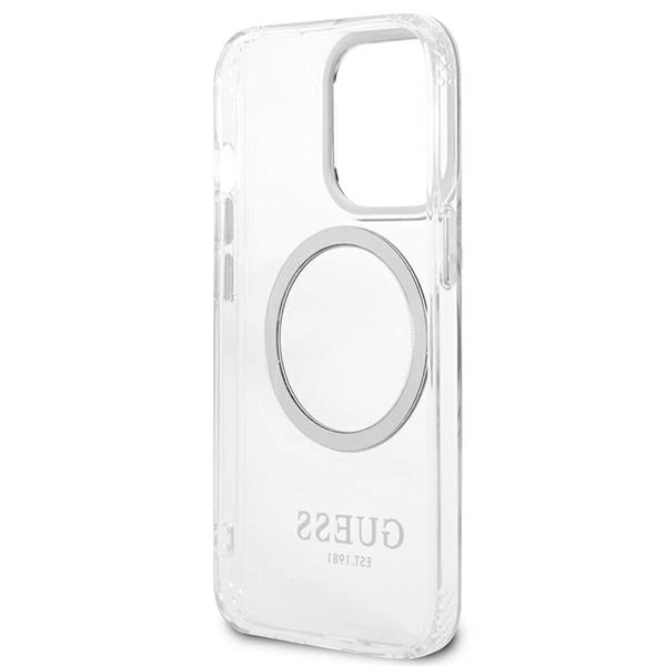 Guess Metal Outline MagSafe case for iPhone 13 Pro / iPhone 13 - silvereng