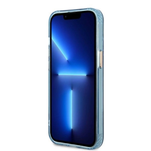 Guess Gold Outline Translucent MagSafe case for iPhone 13 - blueeng