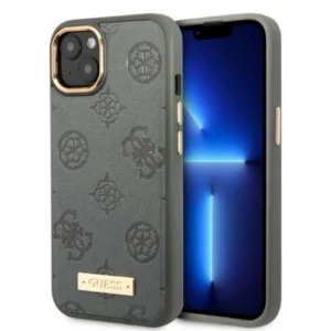 Guess GUHMP13MSAPSTG iPhone 13 6.1" grey/grey hardcase Peony Logo Plate MagSafeeng