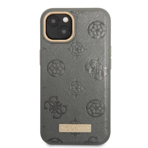 Guess GUHMP13MSAPSTG iPhone 13 6.1" grey/grey hardcase Peony Logo Plate MagSafeeng