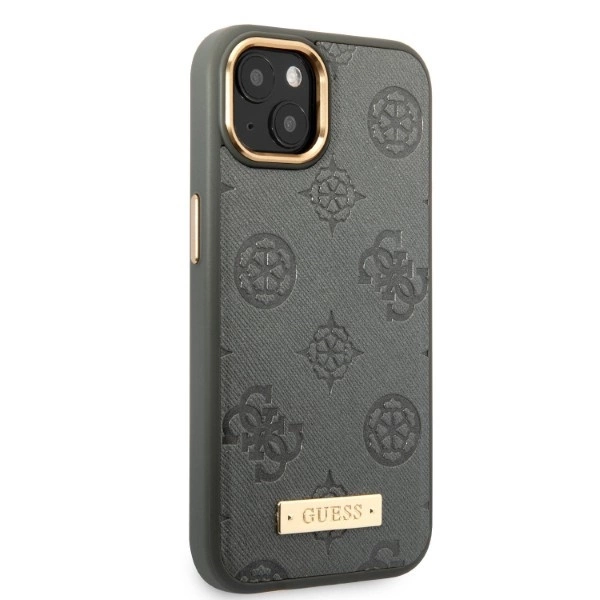 Guess GUHMP13MSAPSTG iPhone 13 6.1" grey/grey hardcase Peony Logo Plate MagSafeeng