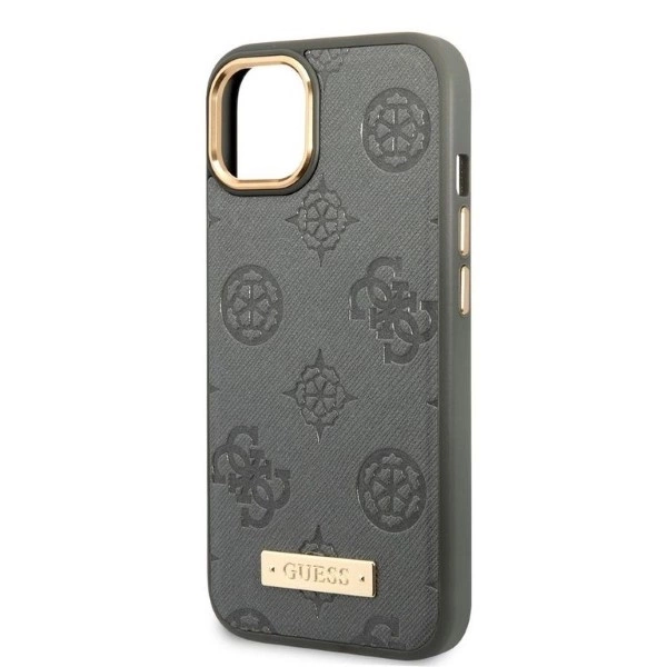 Guess GUHMP13MSAPSTG iPhone 13 6.1" grey/grey hardcase Peony Logo Plate MagSafeeng