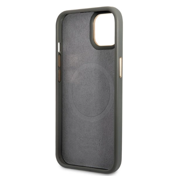 Guess GUHMP13MSAPSTG iPhone 13 6.1" grey/grey hardcase Peony Logo Plate MagSafeeng