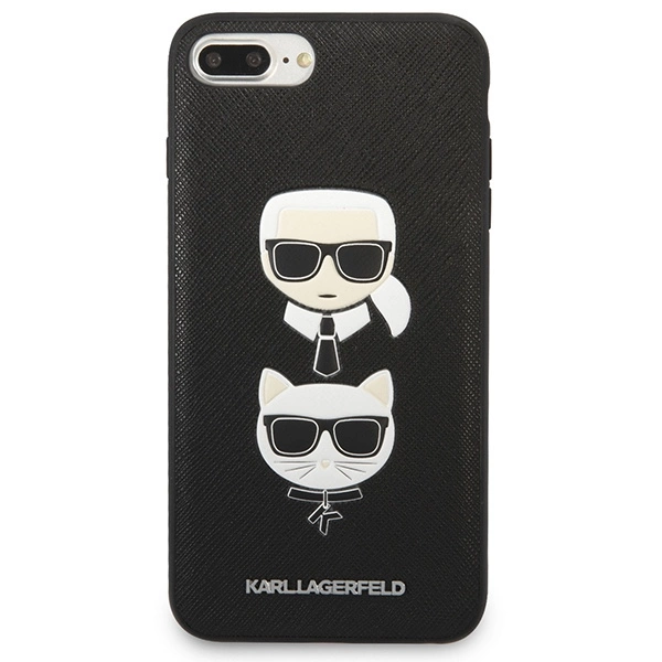 Karl Lagerfeld Saffiano Karl&Choupette Head case for iPhone 7 Plus / iPhone 8 Plus - blackeng