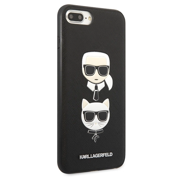 Karl Lagerfeld Saffiano Karl&Choupette Head case for iPhone 7 Plus / iPhone 8 Plus - blackeng