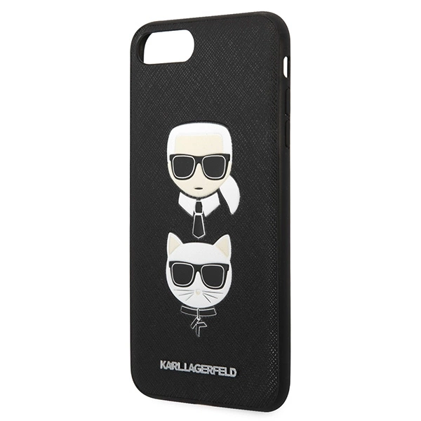Karl Lagerfeld Saffiano Karl&Choupette Head case for iPhone 7 Plus / iPhone 8 Plus - blackeng