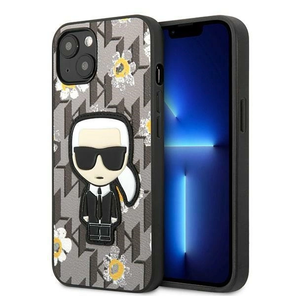 Karl Lagerfeld KLHCP13MPMNFIK1 iPhone 13 6.1" grey/grey Flower Ikonik Karleng