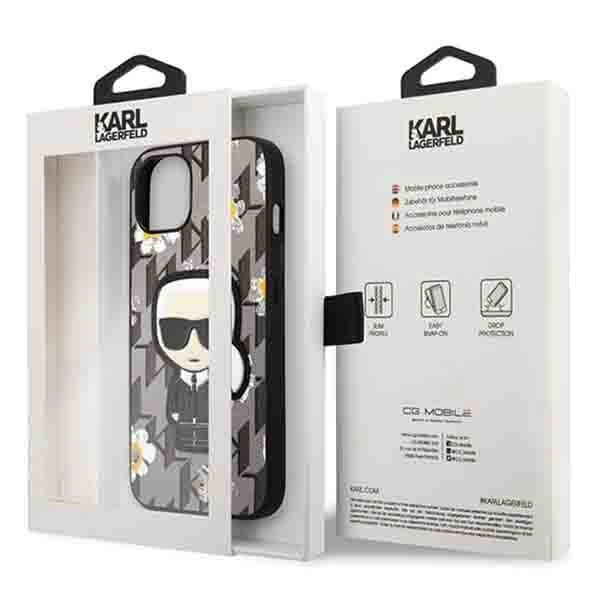 Karl Lagerfeld KLHCP13MPMNFIK1 iPhone 13 6.1" grey/grey Flower Ikonik Karleng