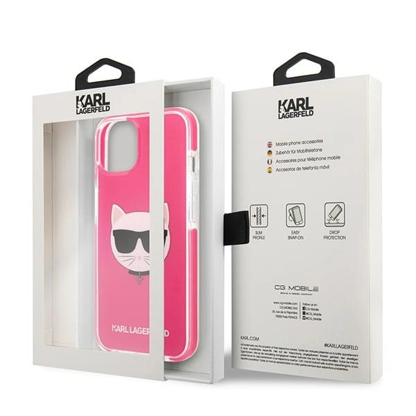 Karl Lagerfeld Choupette Head case for iPhone 13 - fuchsiaeng