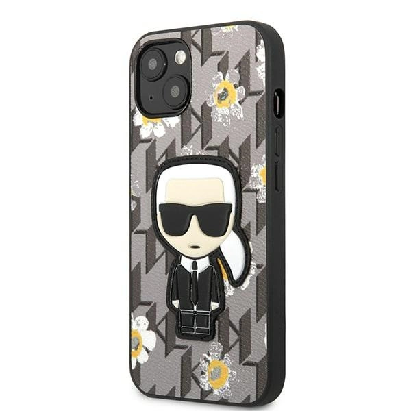 Karl Lagerfeld Flower Ikonik Karl case for iPhone 13 mini - grayeng