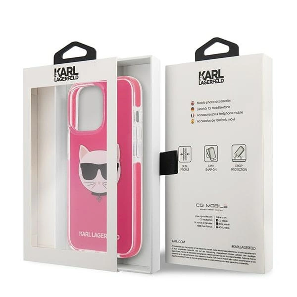 Etui Karl Lagerfeld Choupette Head na iPhone 13 Pro Max - fuksjowepol