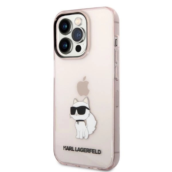 Karl Lagerfeld KLHCP14LHNCHTCP iPhone 14 Pro 6.1" pink/pink hardcase Ikonik Choupetteeng