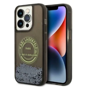 Karl Lagerfeld Liquid Glitter RSG case for iPhone 14 Pro - blackeng