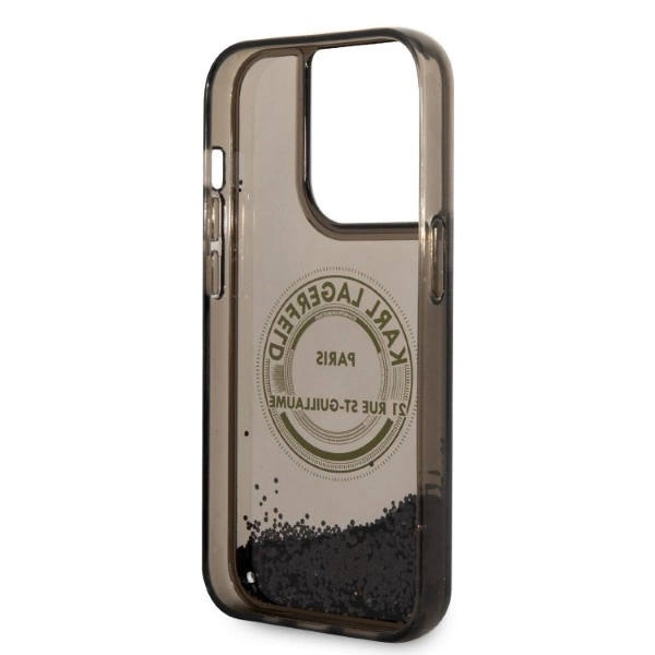 Karl Lagerfeld Liquid Glitter RSG case for iPhone 14 Pro - blackeng