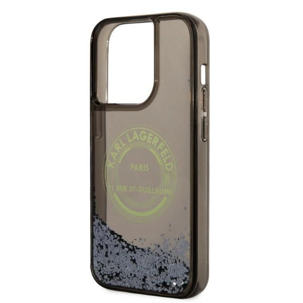 Karl Lagerfeld Liquid Glitter RSG case for iPhone 14 Pro - blackeng