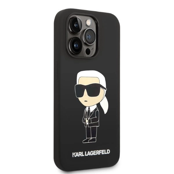 Karl Lagerfeld Silicone Ikonik case for iPhone 14 Pro - blackeng