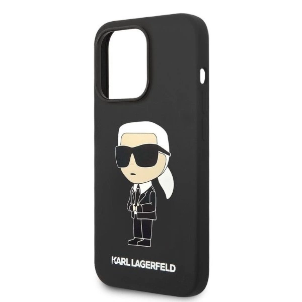 Karl Lagerfeld Silicone Ikonik case for iPhone 14 Pro - blackeng