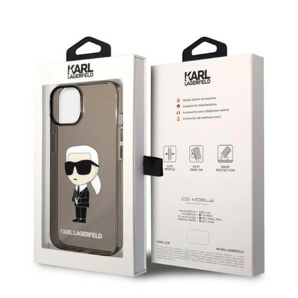 Karl Lagerfeld Ikonik Karl case for iPhone 14 Plus - blackeng